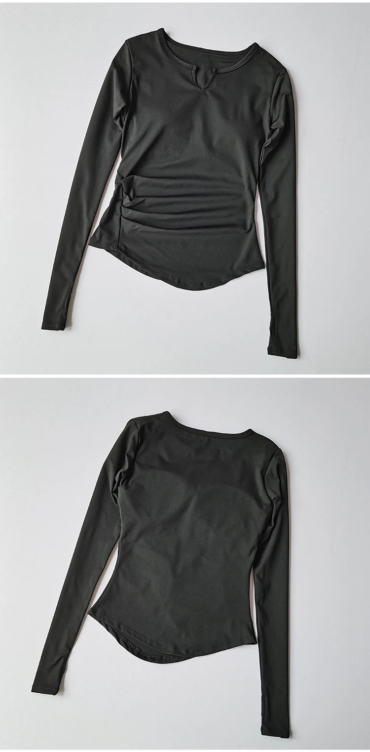 Long Sleeve Slim Fit Camisole Shirt