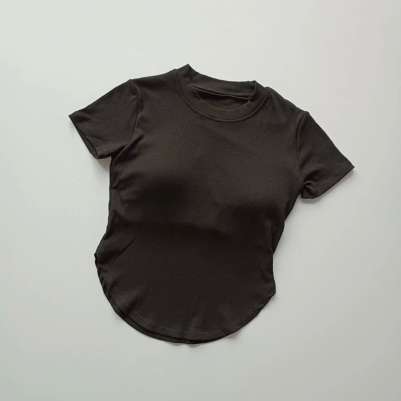 Short Sleeve Top with Built-In Chest Pad