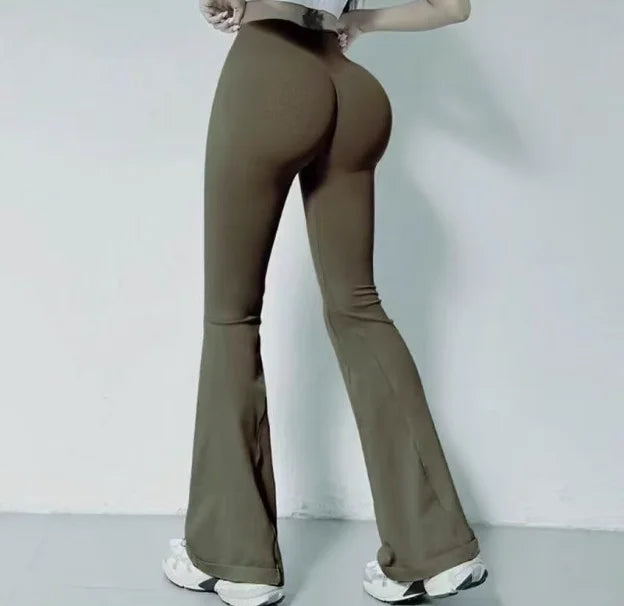 High-Waisted Flared Slimming Leggings