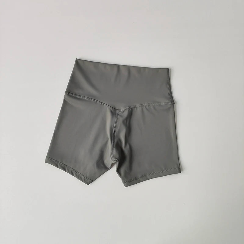 High-Waisted Sports Shorts – Nude