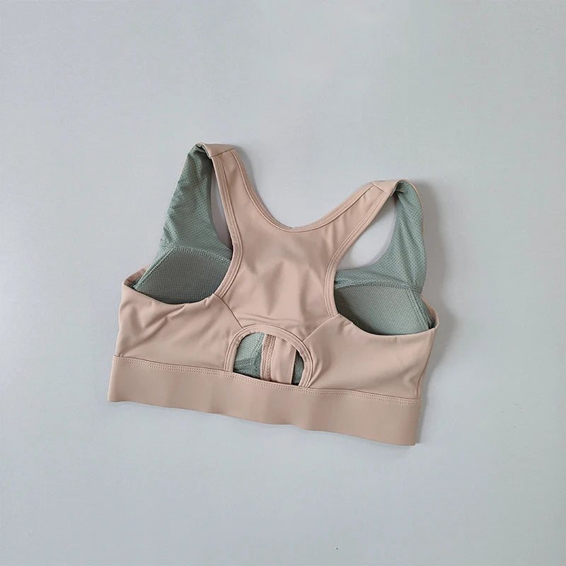 High-Impact Zipper Sports Bra