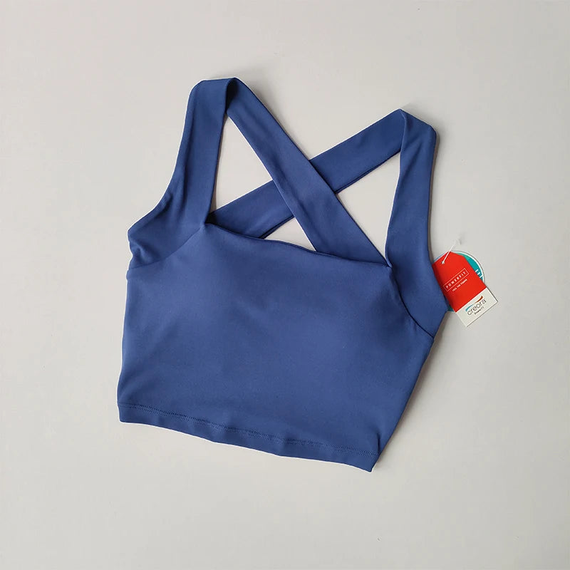 Seamless Cross-Back Sports Bra