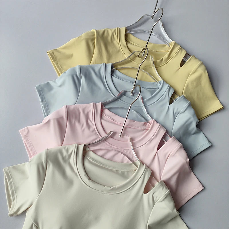 Slim-Fit Sports Set, Short-Sleeve Top & Short