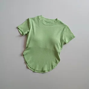 Short Sleeve Top with Built-In Chest Pad