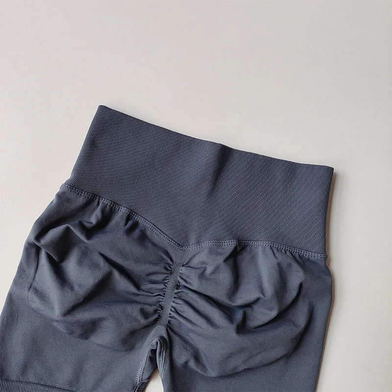 High-Waist Peach Hip Lifting Sports Shorts