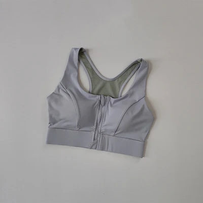 High-Impact Zipper Sports Bra
