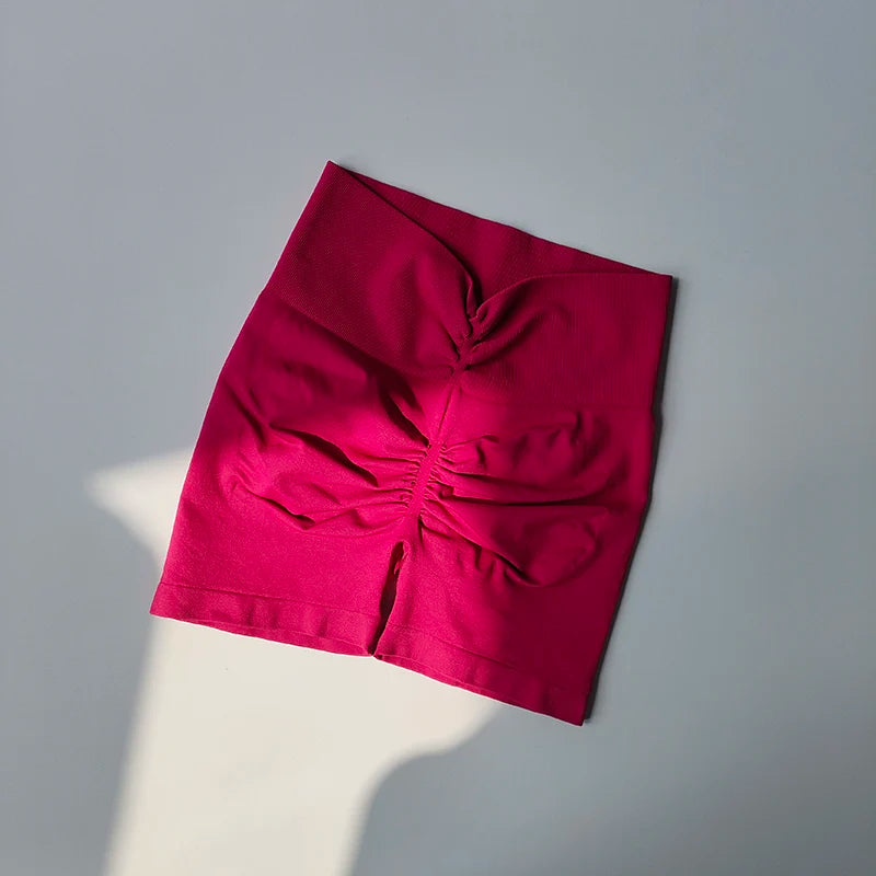 Peach-Lift High-Waist Fitness Shorts