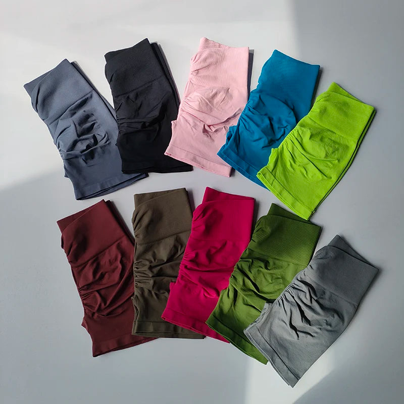 Peach-Lift High-Waist Fitness Shorts