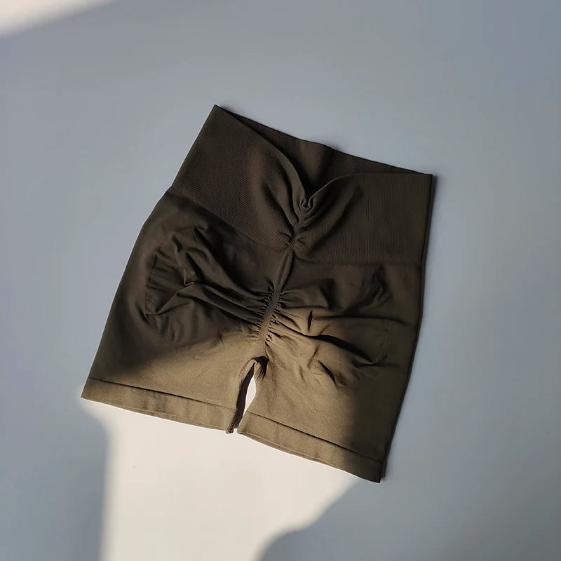 Peach-Lift High-Waist Fitness Shorts