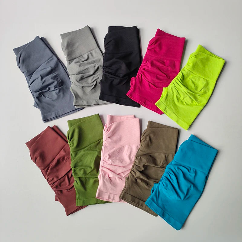 Peach-Lift High-Waist Fitness Shorts
