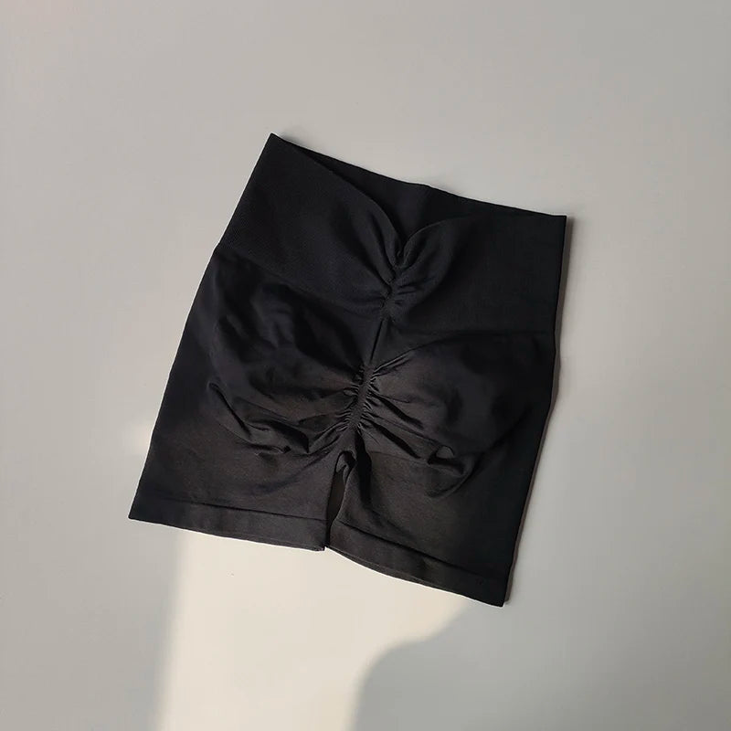 Peach-Lift High-Waist Fitness Shorts