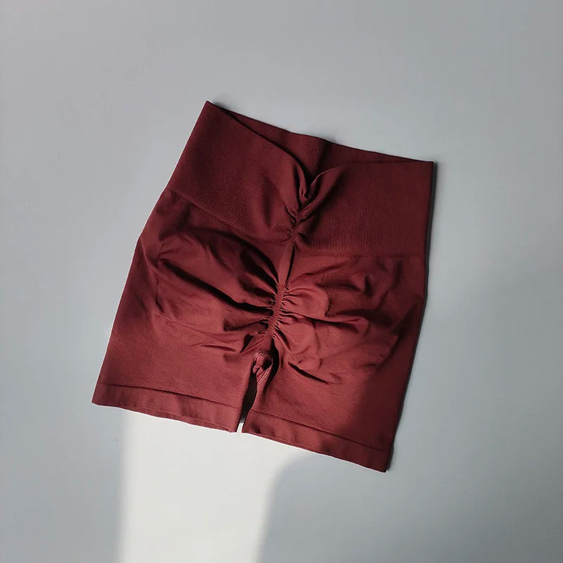 Peach-Lift High-Waist Fitness Shorts