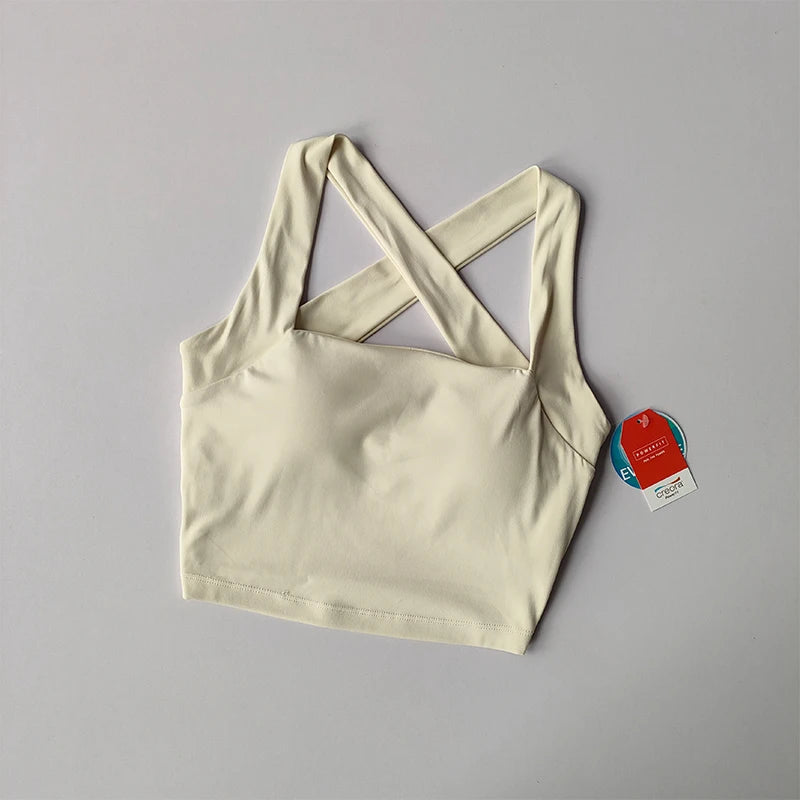 Seamless Cross-Back Sports Bra