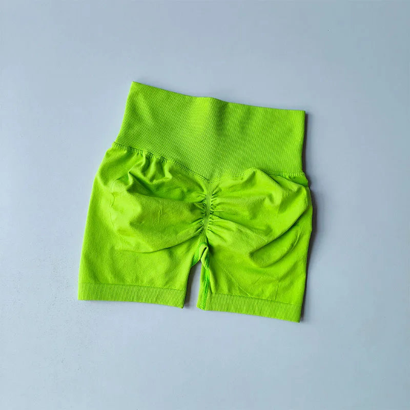 High-Waist Peach Hip Lifting Sports Shorts