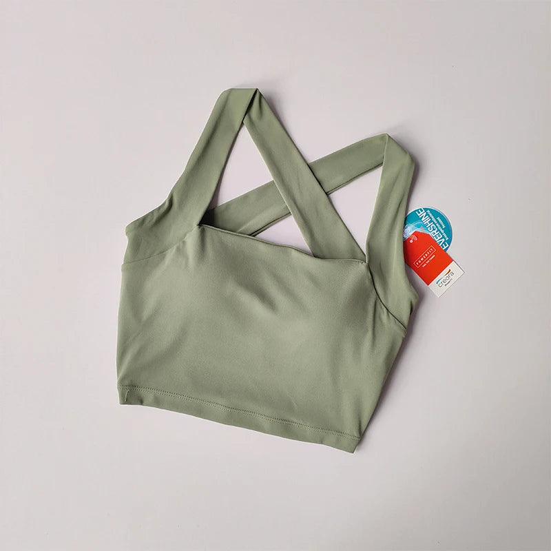 Seamless Cross-Back Sports Bra