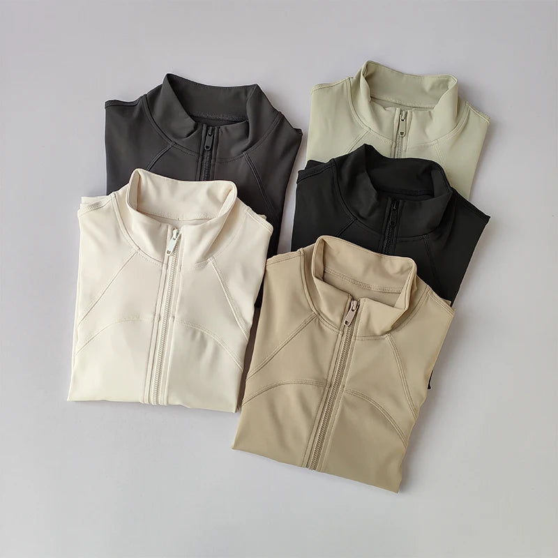 High-End Standing Collar Yoga Jacket