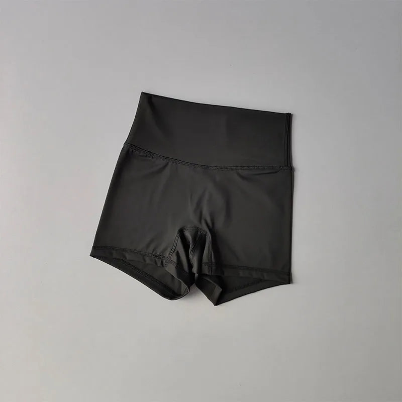 High-Waisted Sports Shorts – Nude