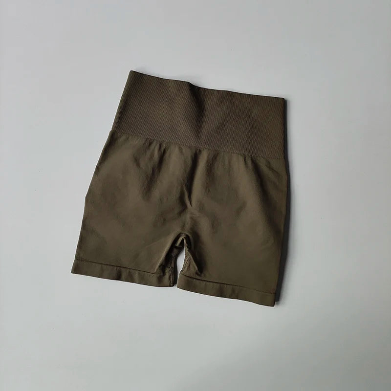 Peach-Lift High-Waist Fitness Shorts