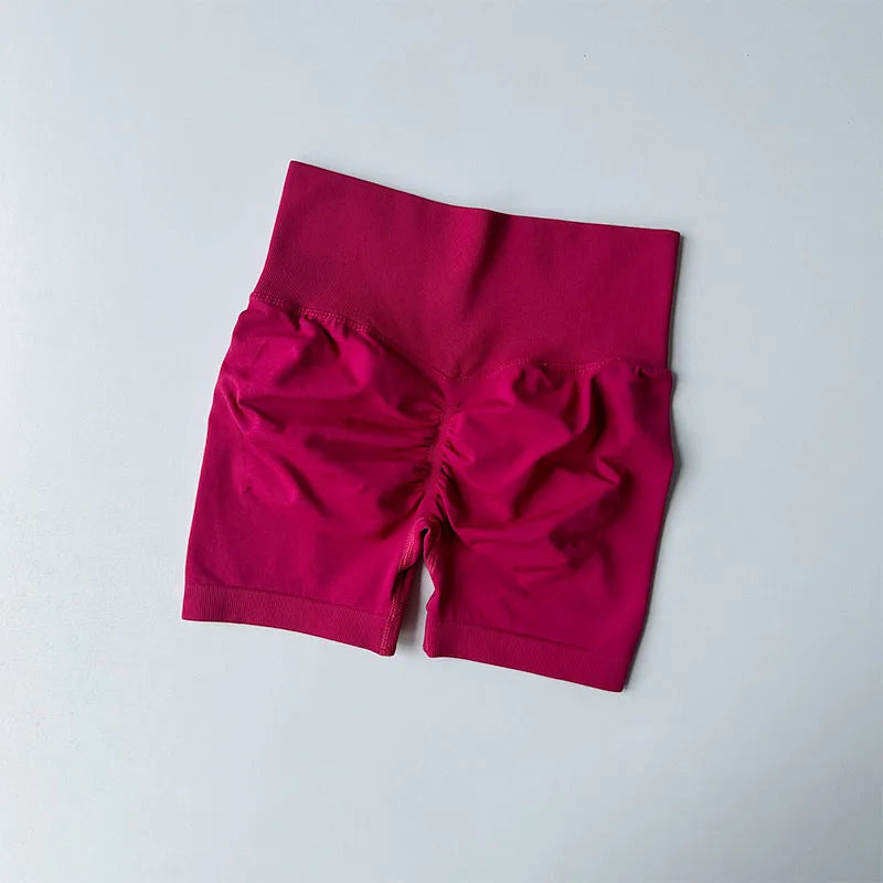 High-Waist Peach Hip Lifting Sports Shorts