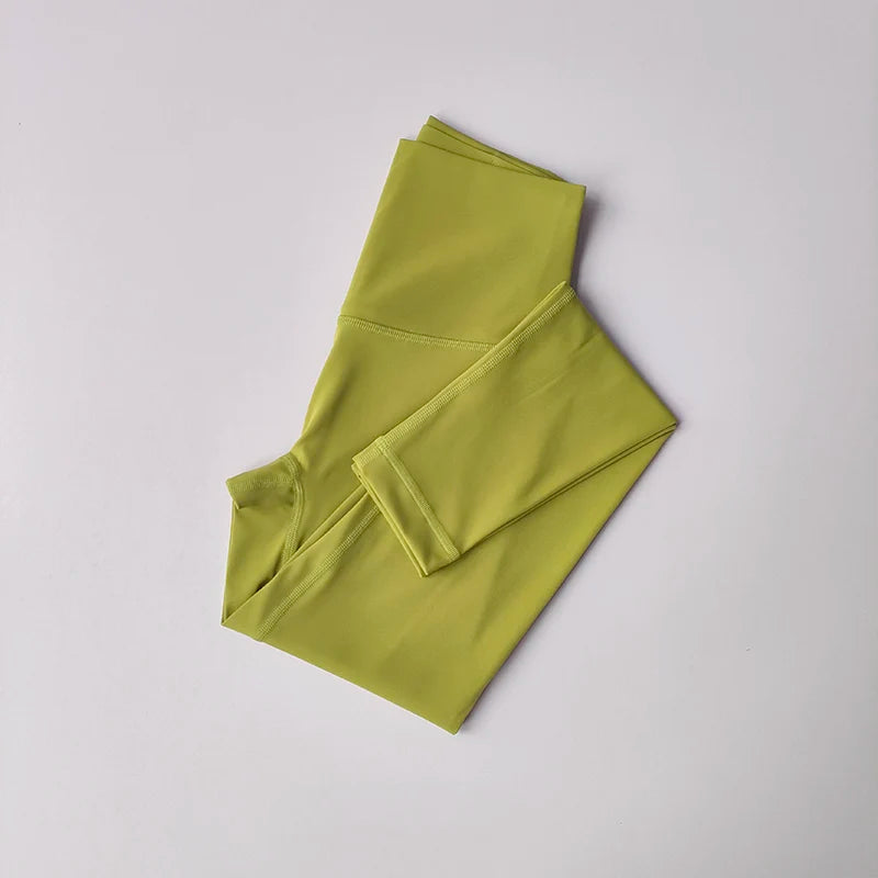 High-Waist Nude Leggings with Pockets