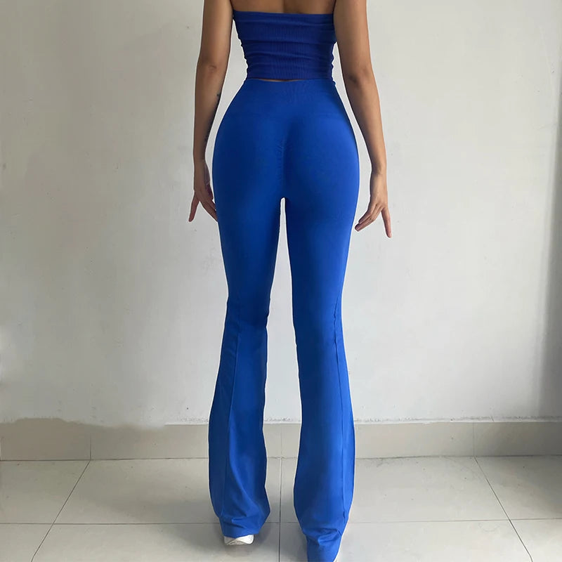 High-Waisted Flared Slimming Leggings