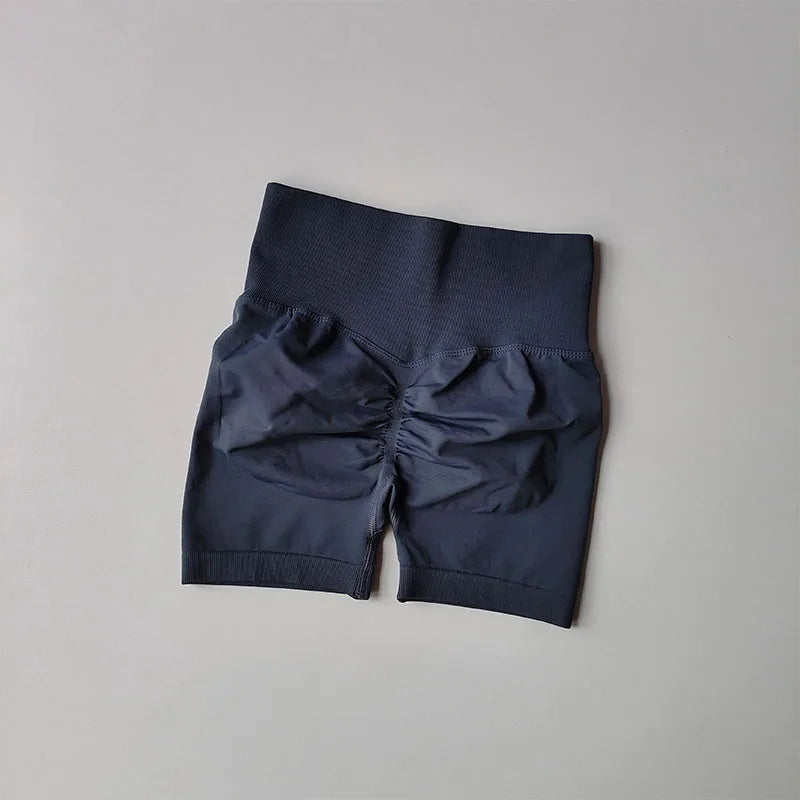 High-Waist Peach Hip Lifting Sports Shorts