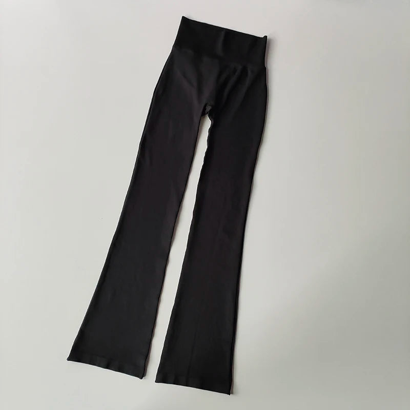 High-Waisted Flared Leggings, Compression Fit.
