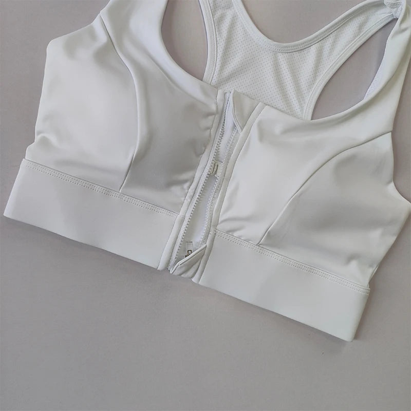 High-Impact Zipper Sports Bra