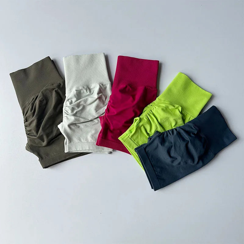 High-Waist Peach Hip Lifting Sports Shorts