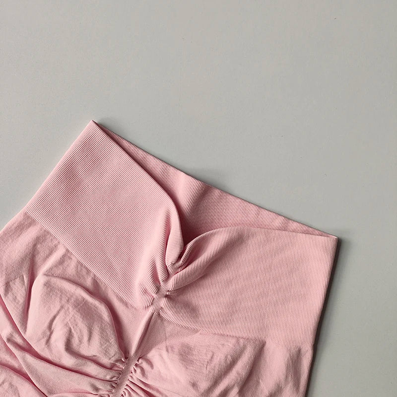 Peach-Lift High-Waist Fitness Shorts