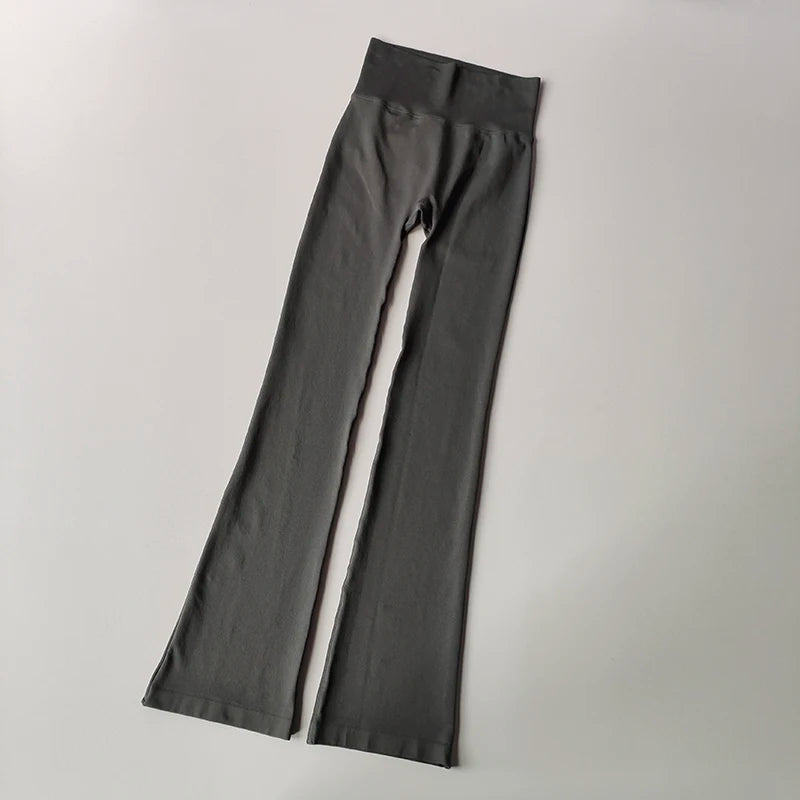 High-Waisted Flared Leggings, Compression Fit.