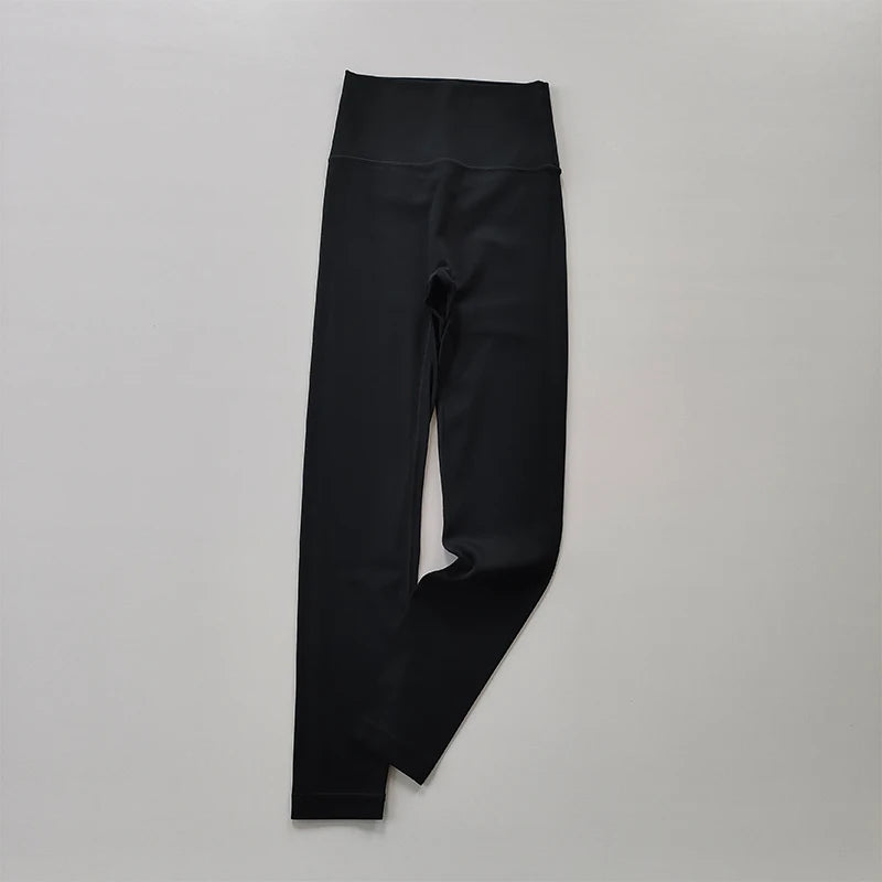 High-Waist Nude Leggings with Pockets