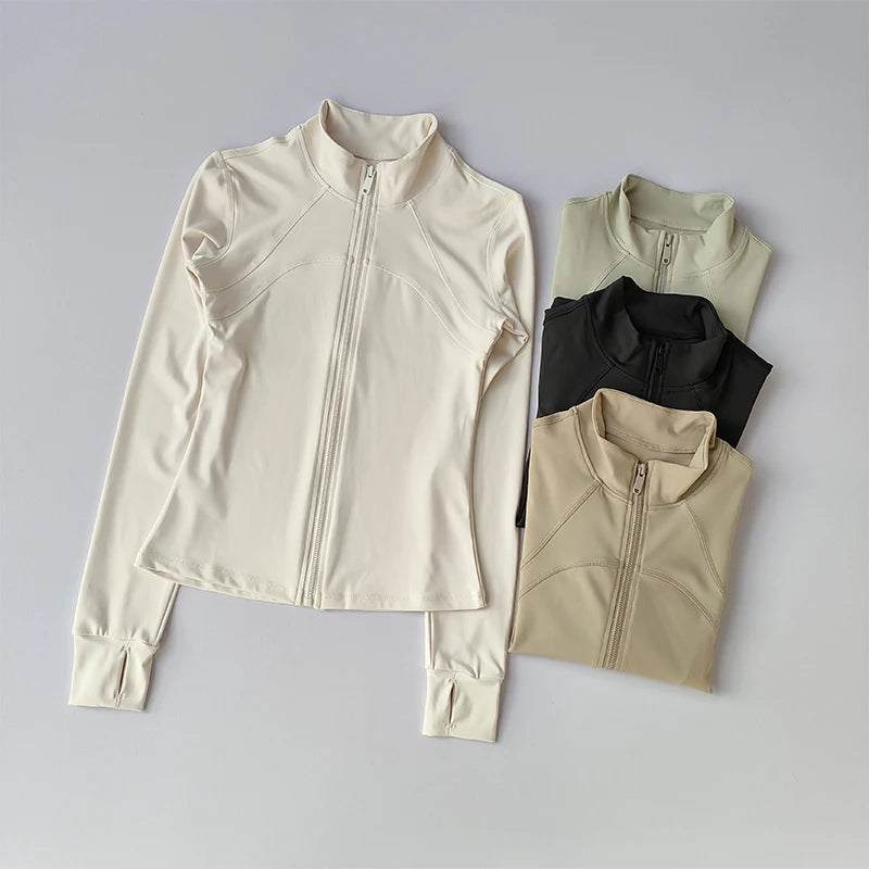 High-End Standing Collar Yoga Jacket