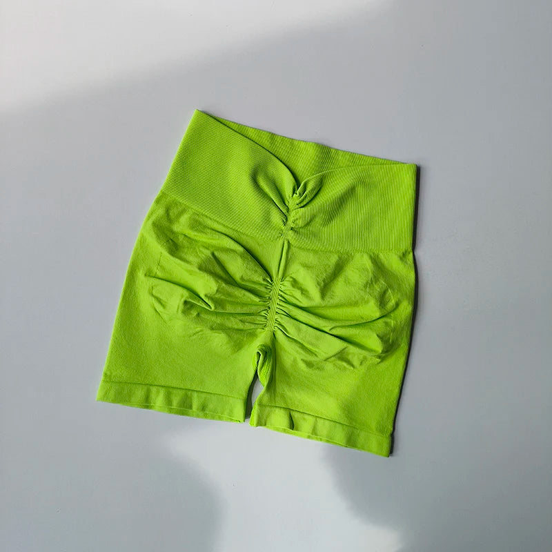 Peach-Lift High-Waist Fitness Shorts