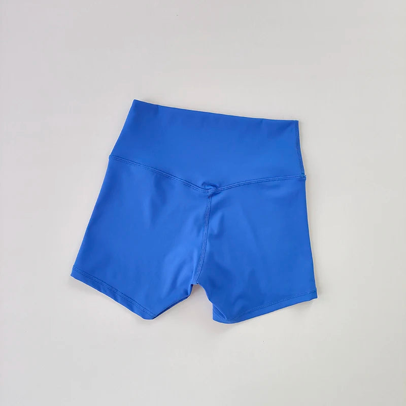 High-Waisted Sports Shorts – Nude