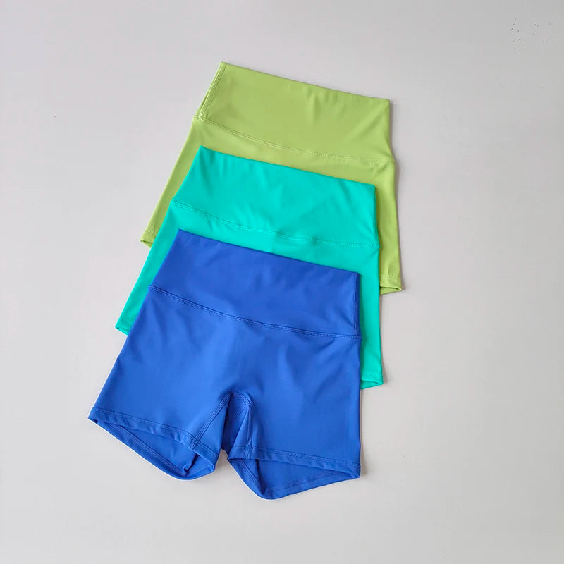High-Waisted Sports Shorts – Nude
