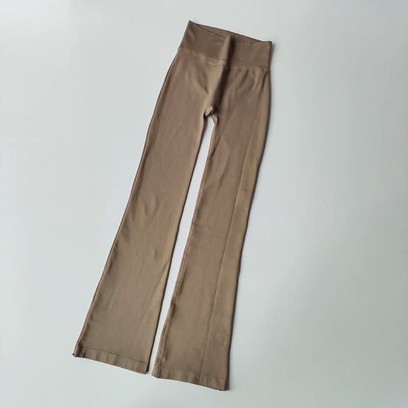 High-Waisted Flared Leggings, Compression Fit.