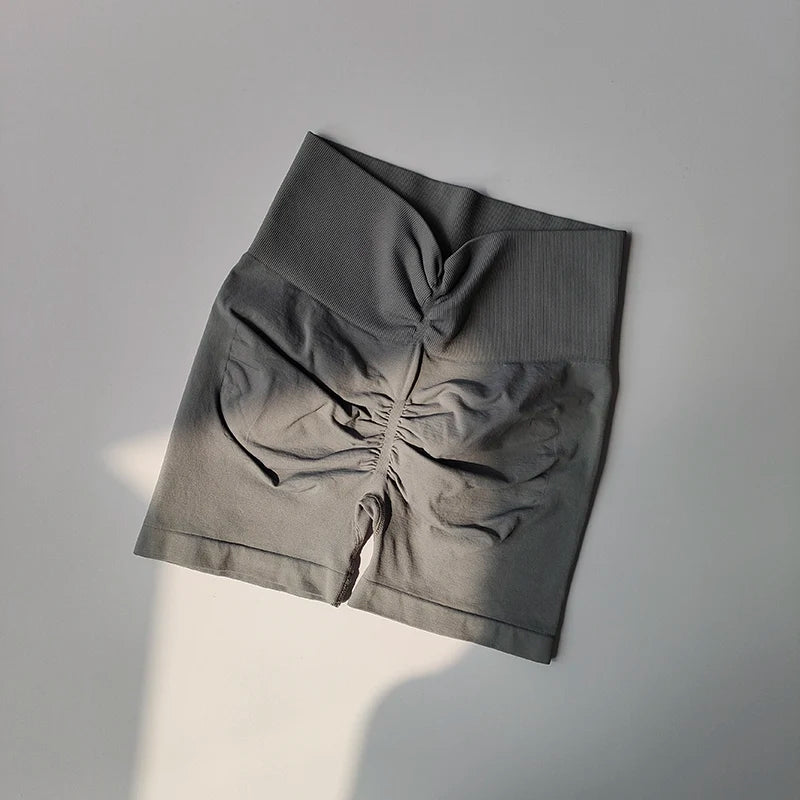 Peach-Lift High-Waist Fitness Shorts
