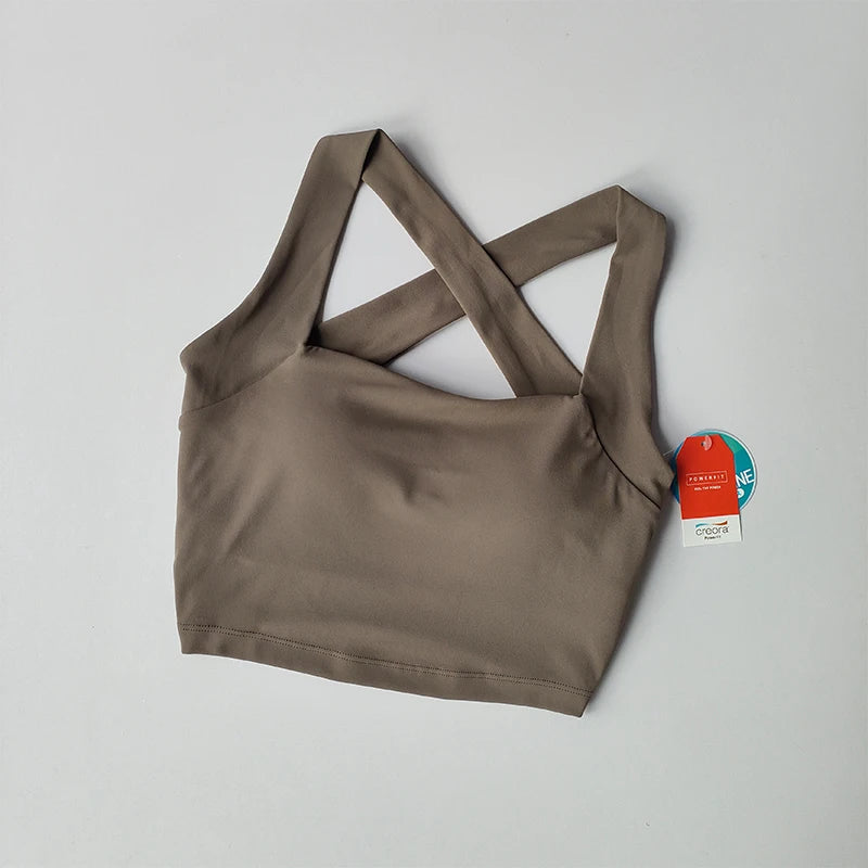 Seamless Cross-Back Sports Bra