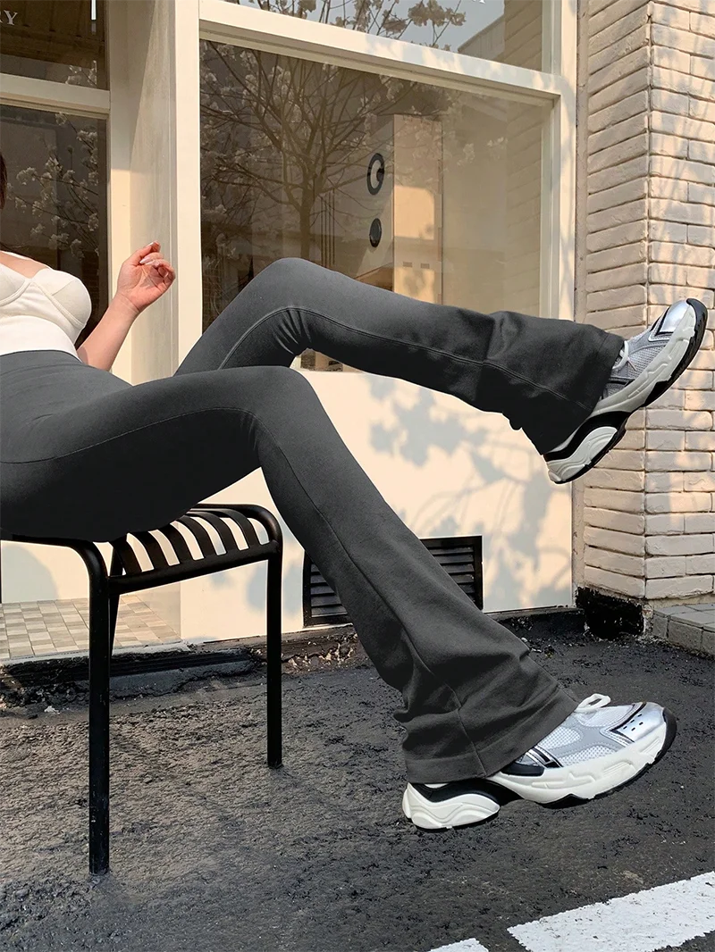High-Waisted Flared Leggings, Compression Fit.