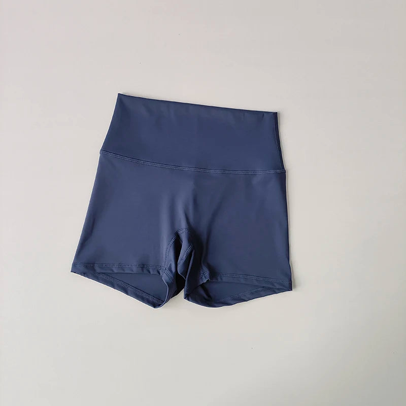 High-Waisted Sports Shorts – Nude