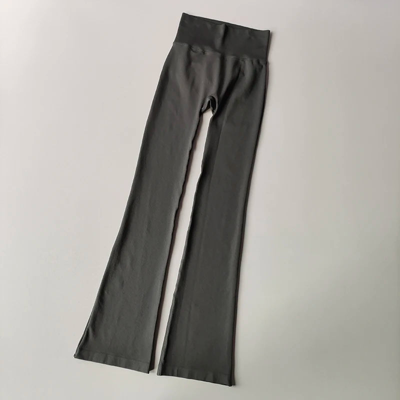 High-Waisted Flared Leggings, Compression Fit.