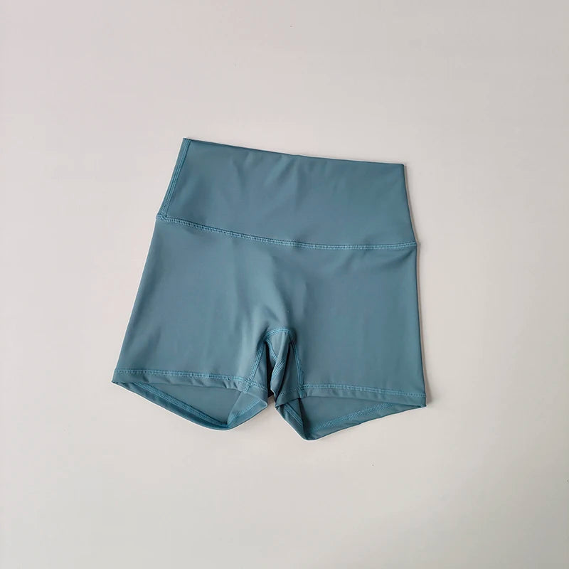 High-Waisted Sports Shorts – Nude