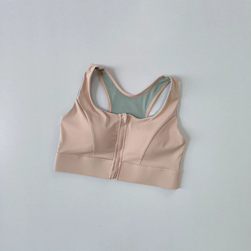 High-Impact Zipper Sports Bra