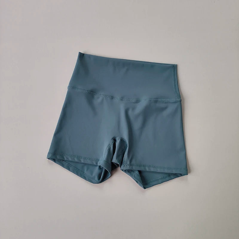 High-Waisted Sports Shorts – Nude