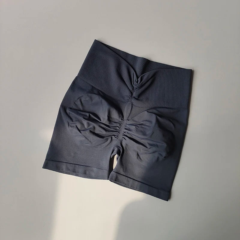 Peach-Lift High-Waist Fitness Shorts