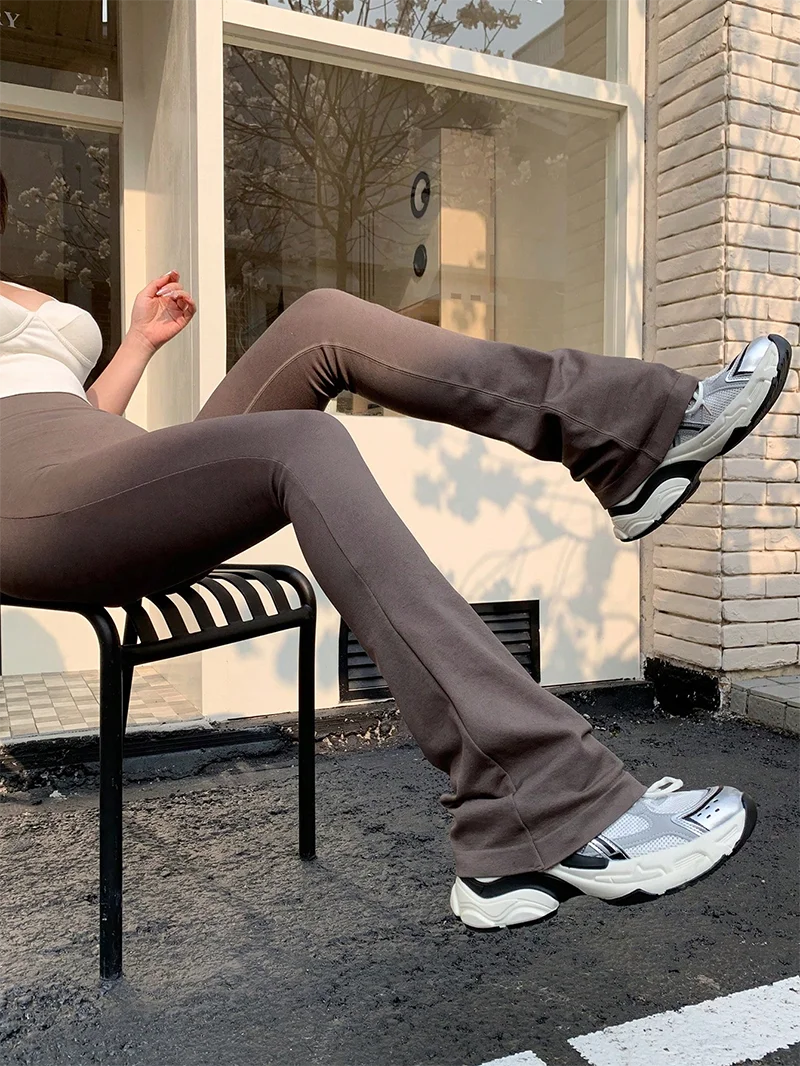 High-Waisted Flared Leggings, Compression Fit.