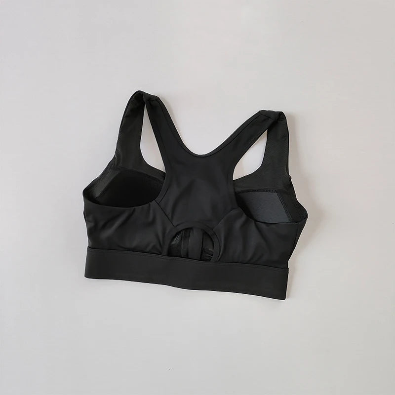 High-Impact Zipper Sports Bra