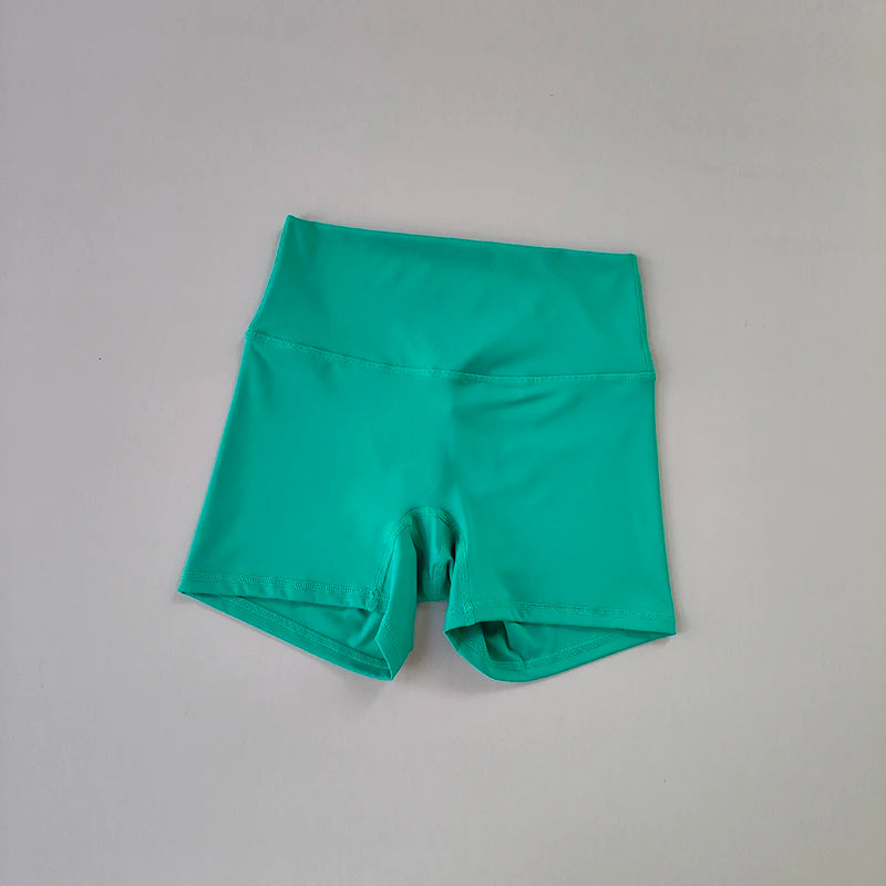 High-Waisted Sports Shorts – Nude