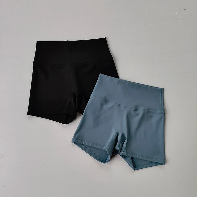 High-Waisted Sports Shorts – Nude